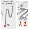 Basketball Letter Necklace - Men's Basketball Charm Pendant, Stainless Steel Silver Chain, 22 Inch Personalized Gift - 3 of 4
