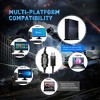 EKSA RGB LED Lit Plug In USB Gaming Headset for PC, Xbox, iMac, PS4, and PS5 with Flip Up Microphone and 50mm Speaker Driver, Green - 4 of 4