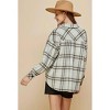 Women's Plaid Mohair Wool Shacket - lime + chili S/M - 3 of 3