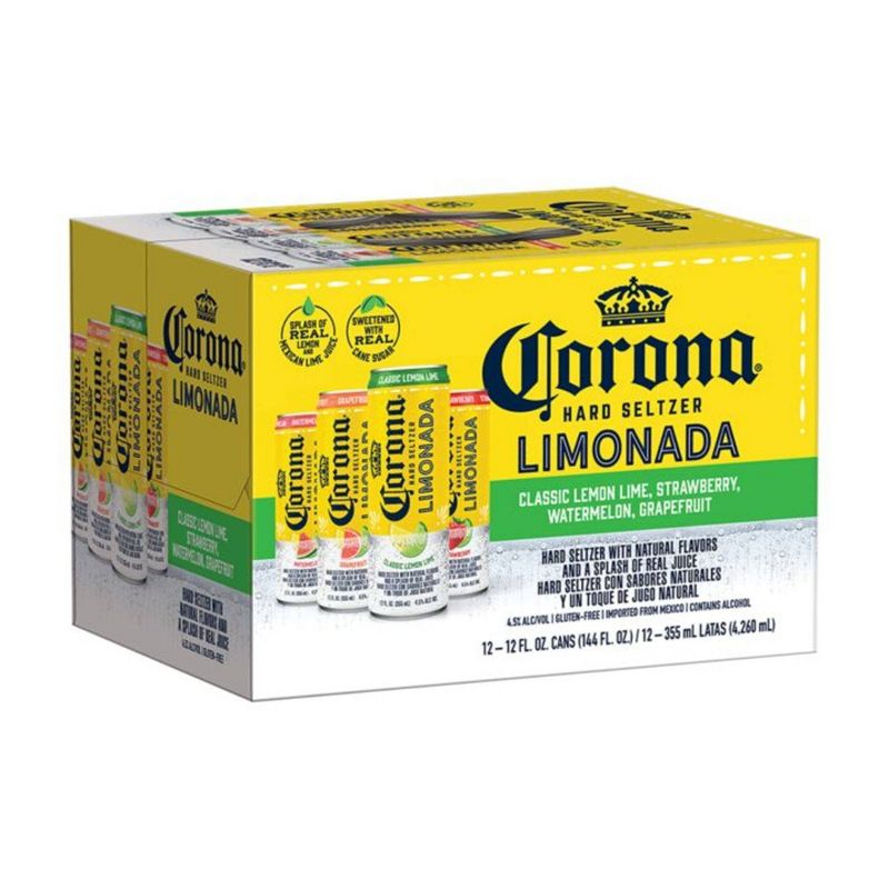 Corona Hard Seltzer Limonada Variety Pack - 12pk/12 fl oz Slim Cans, 4 of 11