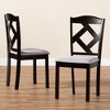 Set of 2 Ruth Espresso Finished Dining Chair Gray/ Brown - Baxton Studio - 2 of 4