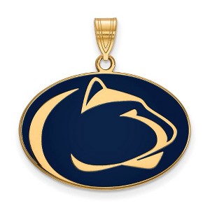Black Bow Jewelry 14k Yellow Gold Plated Sterling Silver Penn State Nittany Lions NCAA Large Pendant - 1 of 3