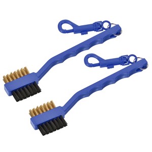 Unique Bargains Double-Sided Dust Cleaning Groove Cleaner with Clip Golf Club Brushes 2 Pcs - 1 of 4
