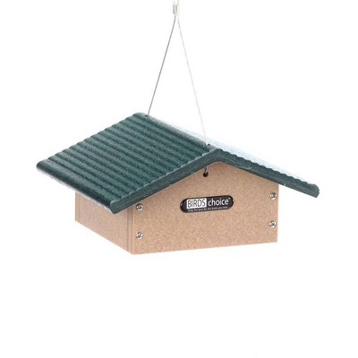 Birds Choice Single Cake Upside Down Suet Bird Feeder with Green Roof