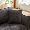 Kumasinova 88" Modern Chenille Sleeper Sofa with Sturdy Wood Frame & 2 Matching Pillows, Wide Living Room 3-Seater Sofa, Thickly Padded Seat - 2 of 4