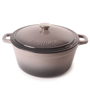 BergHOFF Neo 7Qt. Cast Iron Round Covered Dutch Oven, Oyster - 1 of 4