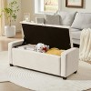 Aoibox Storage Ottoman Bench with Tufted Upholstery, Large Foot Rest for Living Room, End of Bed Bench with Storage, Entryway Shoe Bench in Linen - 4 of 4