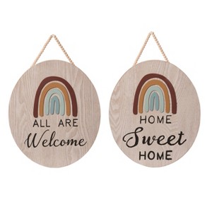 Transpac MDF Rainbow Hanging Decor Set of 2 Spring Home Decorations - 1 of 1
