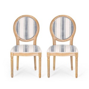 Set of 2 Phinnaeus French Country Fabric Dining Chairs - Christopher Knight Home - 1 of 4