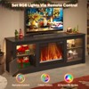 Bestier 63" Fireplace TV Stand for TVs up to 70”, Media Console with Cabinets & Shelves, LED Entertainment Center with Remote Control Fireplace Heater - 3 of 4