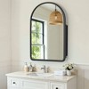 Spassway Solid Wood Frame Bathroom Vanities with Arched Mirror Cabinet Soft-Close Doors Drawer Integrated Sink Storage Cabinet for Bathroom - 3 of 4
