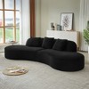 Dolonm 123.2"Fully Compressed Segmented Sofa,Curved Double Noble Consort Combination Sofa Set,Corduroy Fabric No Assembly,Living Room Apartment - 4 of 4