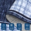 Washable Non-Slip Plaid Carpet - Modern Short Pile Rug for Living Room, Bedroom & Laundry Room - Soft Anti-Foul Home Decor - 2 of 4