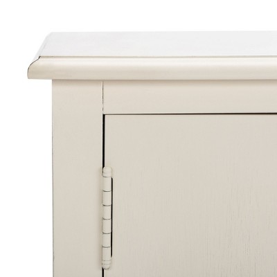 Countryside Charm Distressed White 53" Media Stand with Cabinet