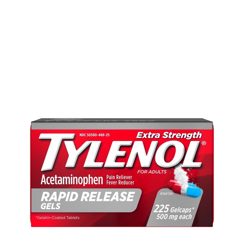 Tylenol Extra Strength Pain Reliever & Fever Reducer Rapid Release Gelcaps - Acetaminophen, 3 of 9