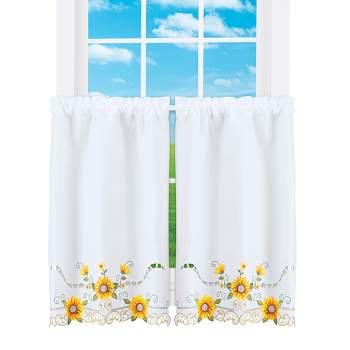 Collections Etc Sunflower Border Curtains