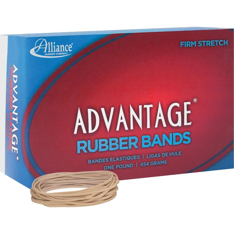 Alliance Rubber Bands Size 19 1 lb. 3-1/2"x1/16" 1250BX Natural 26195, 1 of 2