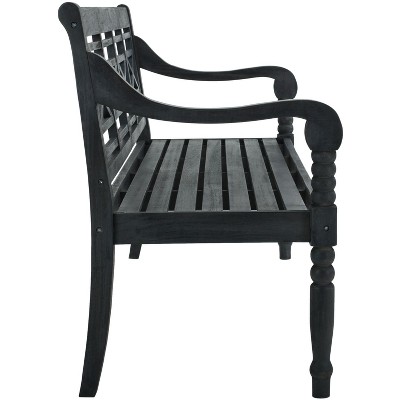 Karoo 70" Dark Slate Gray Acacia Wood Outdoor Bench