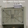 Over The Toilet Storage Cabinet with Barn Doors & Toilet Paper Holder Stand, Space-Saving Toilet Rack - 4 of 4