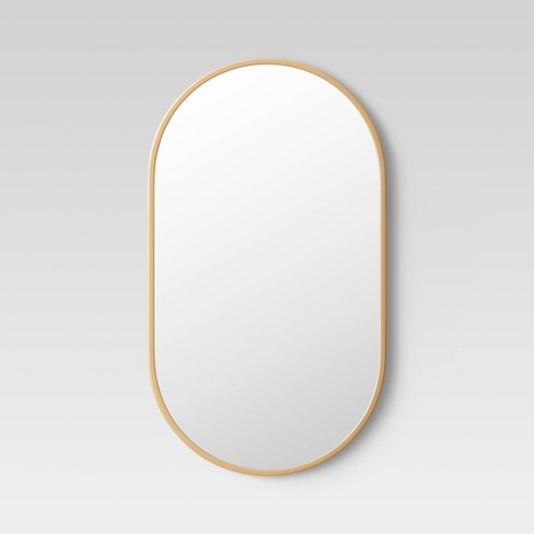 3 x 5 inch Small Oval Craft Mirrors 2 Pieces