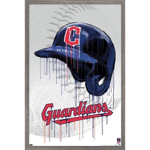 Trends International MLB Cleveland Guardians - Drip Helmet 22 Framed Wall Poster Prints - 1 of 4