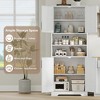 Coolmee 67 inch Tall Storage Cabinet, Bathroom Cabinet with 4 Doors and Adjustable Shelves, Kitchen Pantry Cabinets, Cupboard for Living Dining - 4 of 4