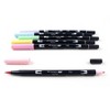 6pk Dual Brush Pen Art Markers Pastel Palette - Tombow