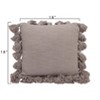 Storied Home Woven Cotton Slub Pillow with Tassels - 2 of 4
