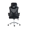 Okak Mesh Ergonomic Office Chair, Desk Chair with Headrest and Lumbar Support, Criss Cross Chair with Chrome Base for Office, Home, Black - 3 of 4