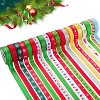 Angel Sar 20 Rolls Christmas Ribbon for Gift Wrapping, 100 Yards Total 3/8 Inch Grosgrain Ribbon with Holiday Patterns, DIY Craft Ribbon - 2 of 4