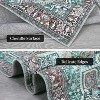 Modern Thin Rug Oriental Floral Carpet Design for Living Room Bedroom Dorm Kitchen Contemporary Decor - Non Slip, Machine Washable - 3 of 4
