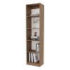 ORRD Modern Wood & White Storage Shelf - 5 Open Tiers with Enclosed Compartments, Classic Versatile Design for Bright Interiors - 2 of 4