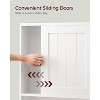 Dcolora Over The Toilet Storage Cabinet, Farmhouse Storage Cabinet Over Toilet with Sliding Doors - 3 of 4