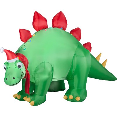 Gemmy Christmas Airblown Inflatable Stegosaurus, 5.5 ft Tall, green