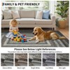 Braided Print Area Rug Washable Bedroom Rugs Bordered Geometric Indoor Soft Carpet Farmhouse Low Pile Non Slip Throw Floor Cover - 4 of 4
