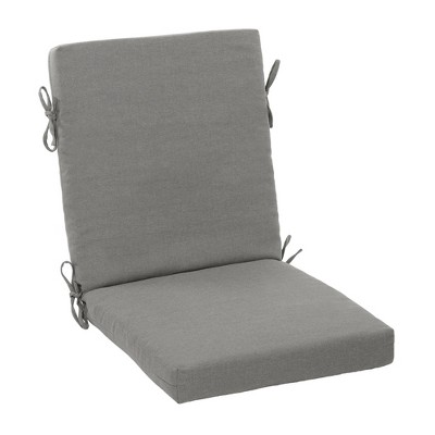 Arden Selections Oceantex High Back Dining Chair Cushion Pebble Gray