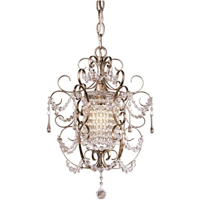 Minka Lavery Westport Silver Mini Chandelier 11" Wide French Glass Strands Droplets for Dining Room House Foyer Kitchen Entryway
