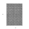 Graphite Gray And Silver Geometric Washable Indoor Outdoor Area Rug - 3 of 4