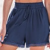Women's Elasticized Waistband Embroidered Trim Swim Cover-Up Shorts - Cupshe - 2 of 4