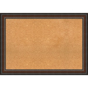 Amanti Art Cyprus Walnut Wood Framed Corkboard, Natural Cork - 1 of 4