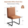 Sapphtopaz Modern Upholstered Dining Chairs Set of 2, Armless Kitchen Chairs with Metal Legs for Dining Room, Kitchen - 4 of 4