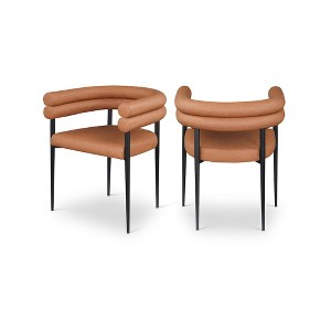 Meridian Furniture,Lavina Vegan Leather Dining Chair, Set of 2 - 1 of 4