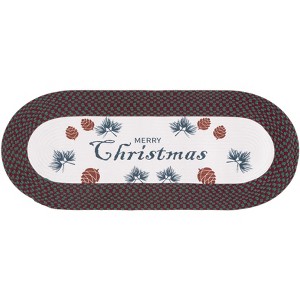 Braided Christmas Poster BRP112 Machine Washable Hand Woven Indoor Rugs - Safavieh - 1 of 3