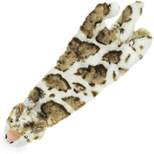Best Pet Supplies 2-in-1 Stuffless Squeaky Dog Toys with Soft, Durable Fabric for Small, Medium, and Large Pets, No Stuffing - Snow Leopard, Large