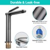 Aquaterior Single Handle Bathroom Vessel Sink Faucet Rv Lavatory Vanity Mixer Tap Grey Gun Gray - 3 of 4