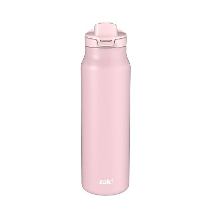 Zak Designs 24 fl oz Stainless Steel Serenity Chug Water Bottle Rose Quartz