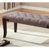 NicBex 16"Wide Upholstered Bench,Modern Ottoman with Wood Legs and Tufted Design for Living Room,Entryway - 4 of 4