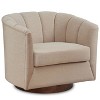 CAVINAS Swivel Accent Chair with High Backrest and Sloped Arms, Upholstered Club Armchair with 360-Degree Base for Living Room, Bedroom - 2 of 4