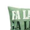 20"x20" Oversize 'Fa La La La Square' Throw Pillow Frosty Green - Lush Décor: Textured, Zippered, Indoor Use - 3 of 3