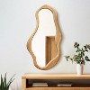 LuxenHome 22"x 39" Asymmetrical Wall Mirror Solid Wood Frame Wall Mounted Irregular Hanging Decorative Mirror for Bathroom Bedroom Entryway Brown - 4 of 4